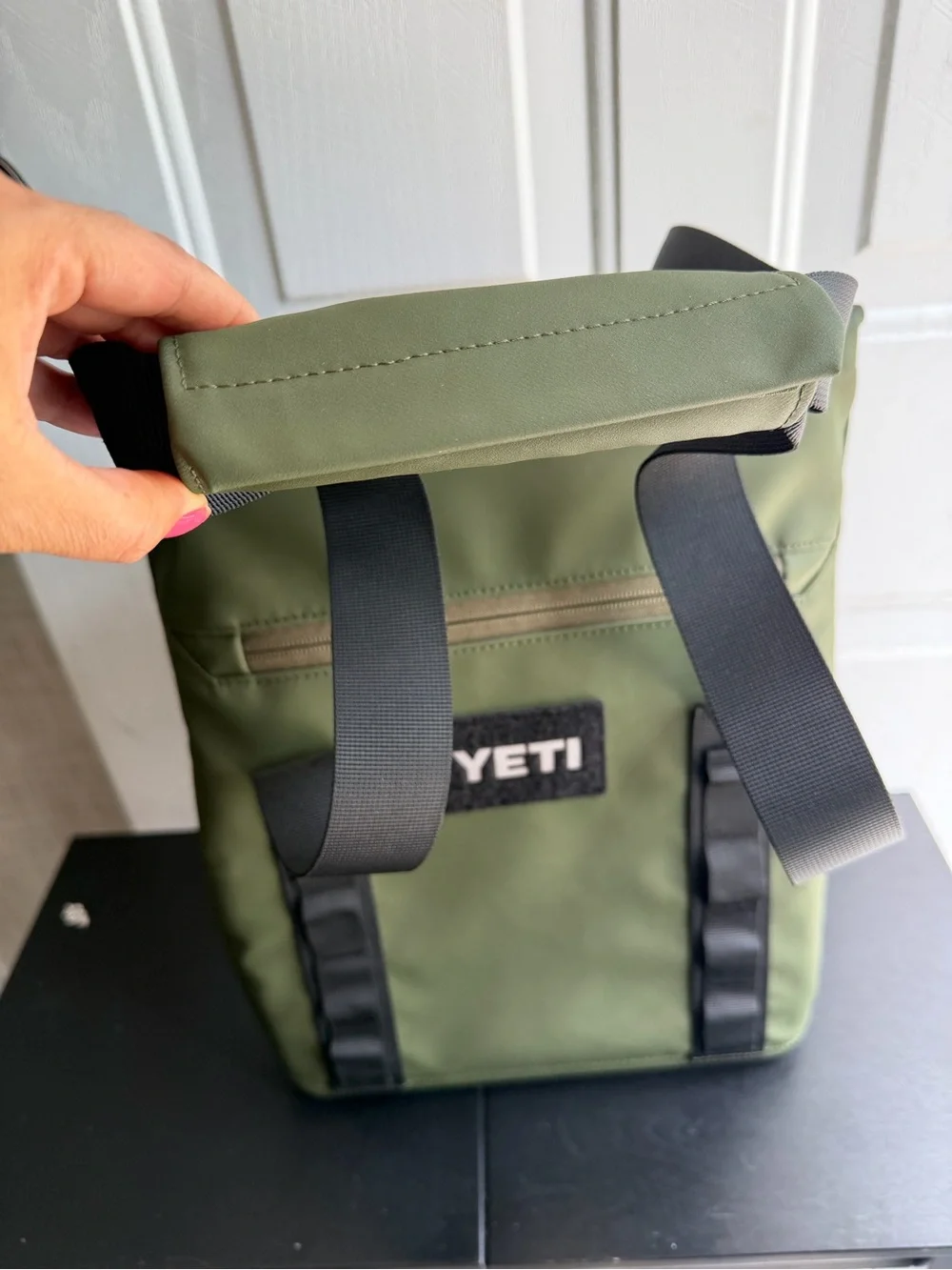 Yeti Olive Green Messenger Tote with Black Straps